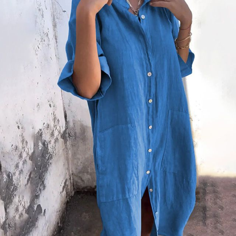 Melanie™ | Ibiza Style Casual Enkelhoogte Overhemdjurk