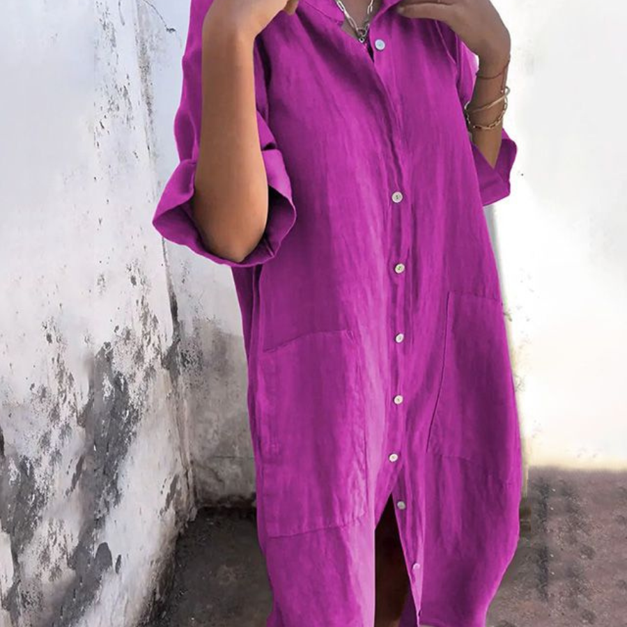 Melanie™ | Ibiza Style Casual Enkelhoogte Overhemdjurk