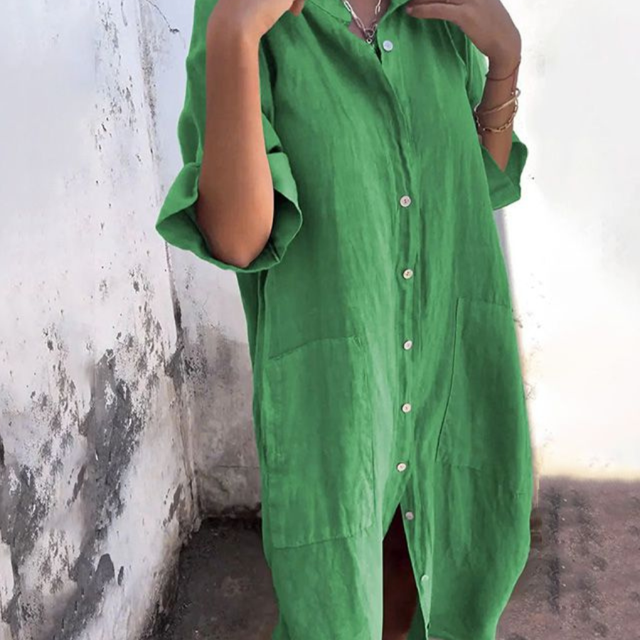 Melanie™ | Ibiza Style Casual Enkelhoogte Overhemdjurk