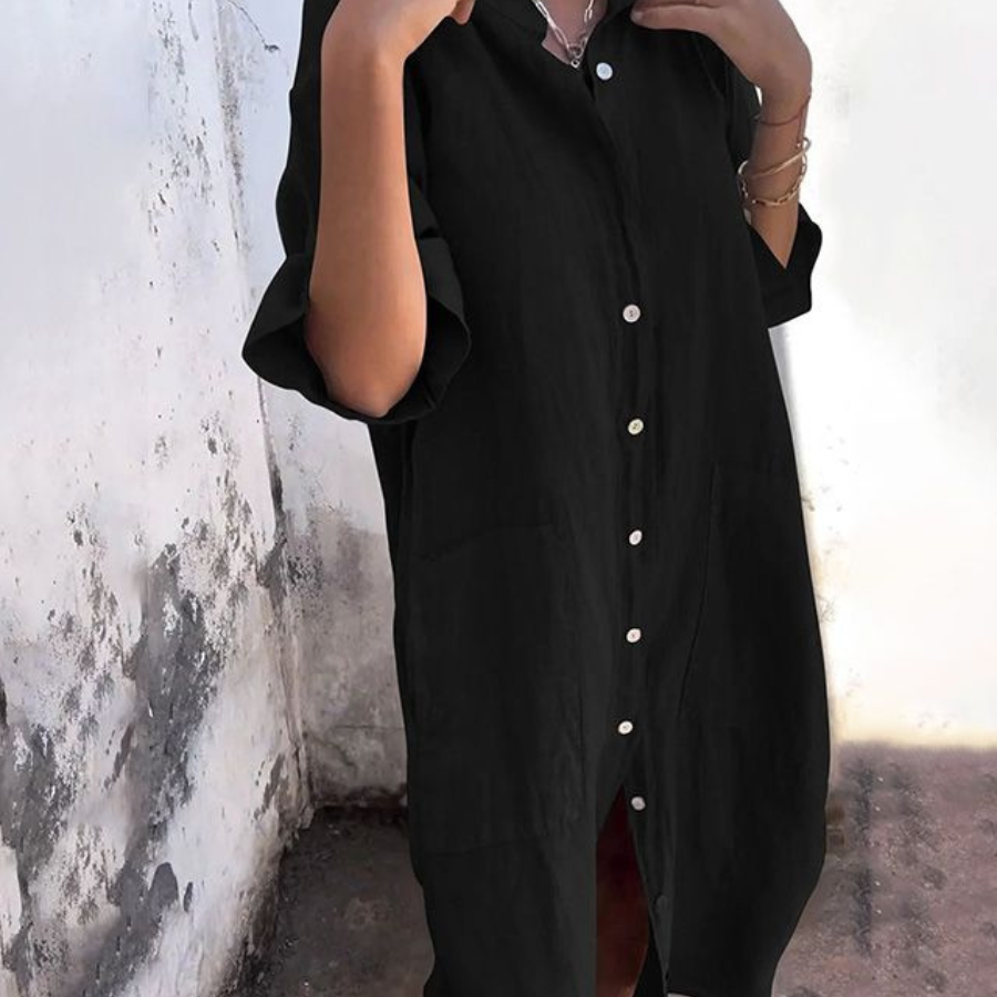 Melanie™ | Ibiza Style Casual Enkelhoogte Overhemdjurk