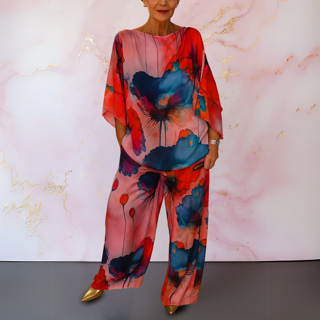 Moniek™ | Satijnen Tweedelige Damesset