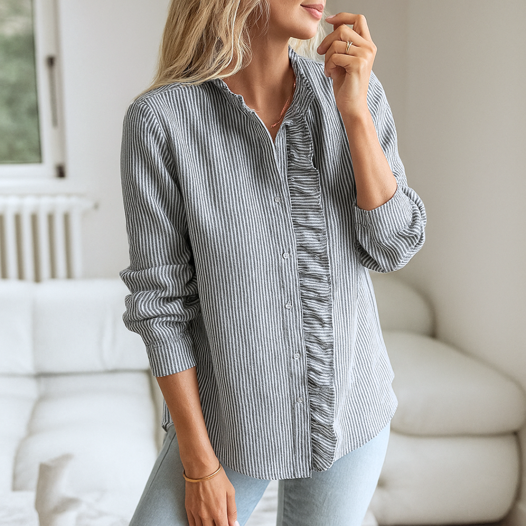 Laura™ | Luxe blouse met franjes
