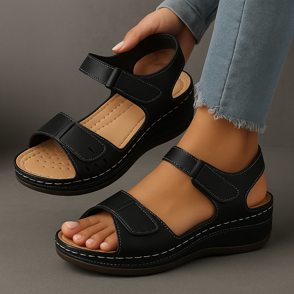 Vera™ Orthopedische sandalen met sleehak