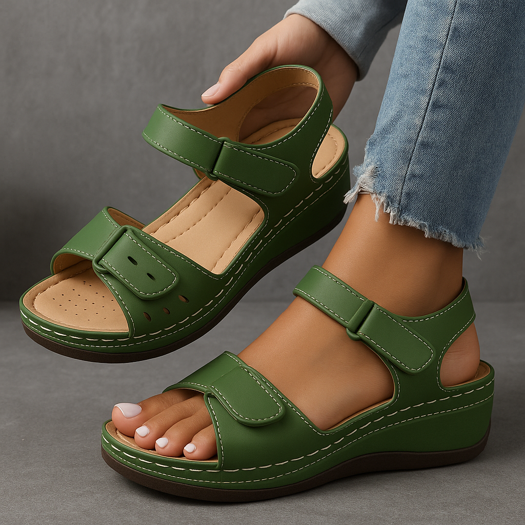 Vera™ Orthopedische sandalen met sleehak