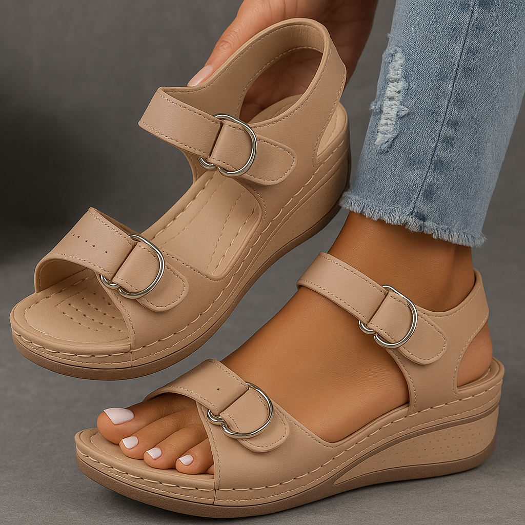 Vera™ Orthopedische sandalen met sleehak