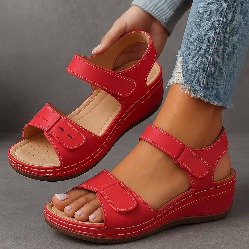 Vera™ Orthopedische sandalen met sleehak